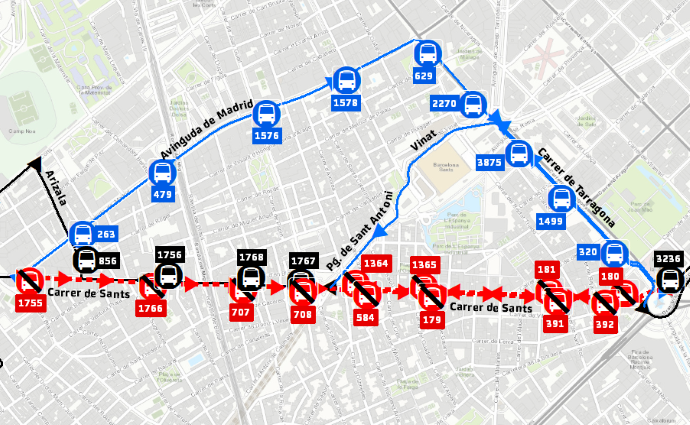 Plànol il·lustratiu. La informació mostrada al plànol es troba descrita al text d'aquesta pàgina.