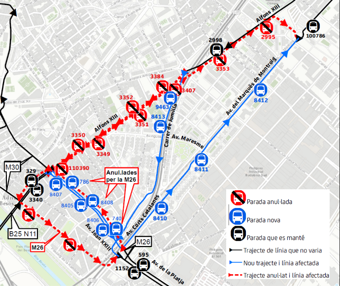 Plànol il·lustratiu. La informació mostrada al plànol es troba descrita al text d'aquesta pàgina.