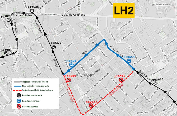 Plànol il·lustratiu. La informació mostrada al plànol es troba descrita al text d'aquesta pàgina.