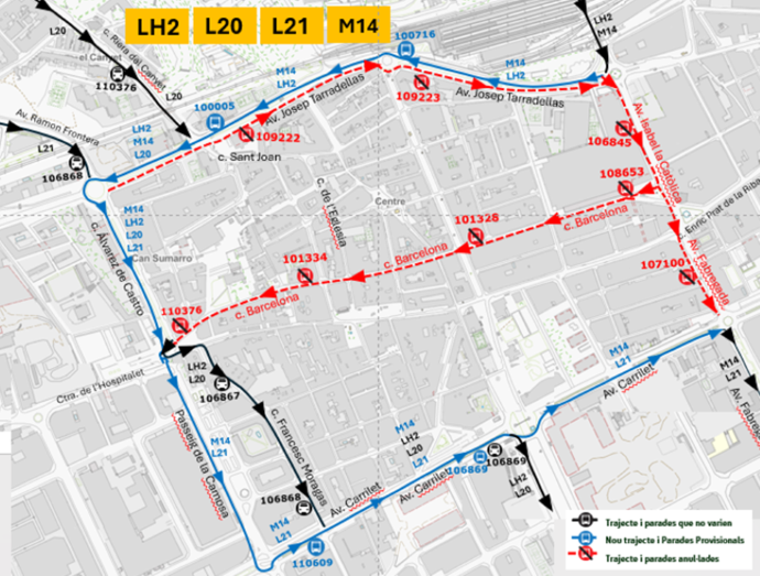 Plànol il·lustratiu. La informació mostrada al plànol es troba descrita al text d'aquesta pàgina.