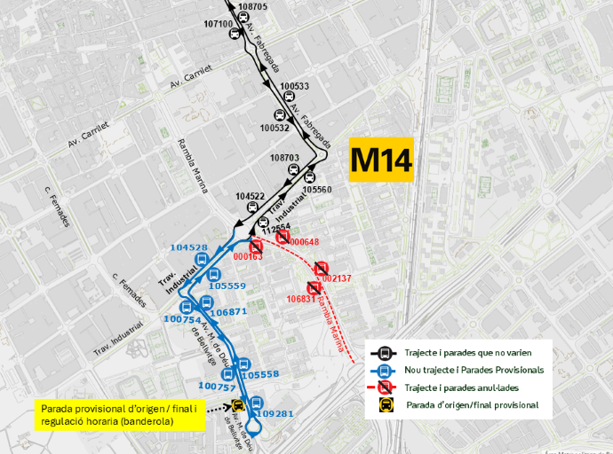 Plànol il·lustratiu. La informació mostrada al plànol es troba descrita al text d'aquesta pàgina.