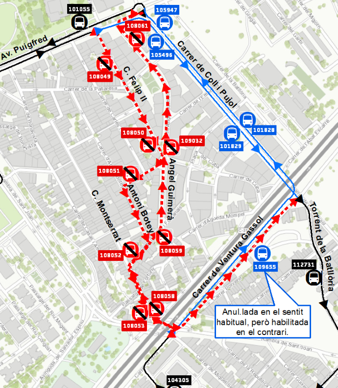 Plànol il·lustratiu. La informació mostrada al plànol es troba descrita al text d'aquesta pàgina.