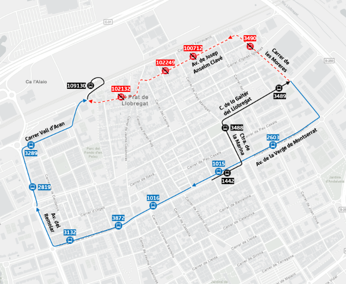 Plànol il·lustratiu. La informació mostrada al plànol es troba descrita al text d'aquesta pàgina.
