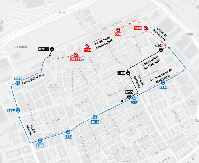 Plànol il·lustratiu. La informació mostrada al plànol es troba descrita al text d'aquesta pàgina.