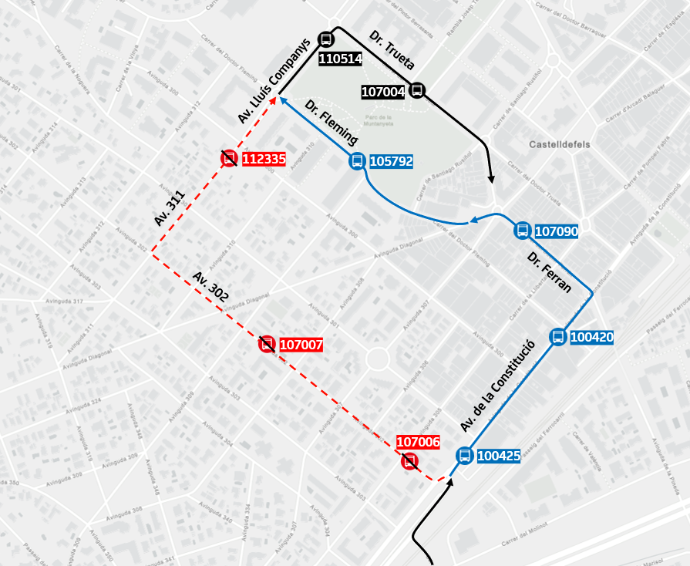 Plànol il·lustratiu. La informació mostrada al plànol es troba descrita al text d'aquesta pàgina.