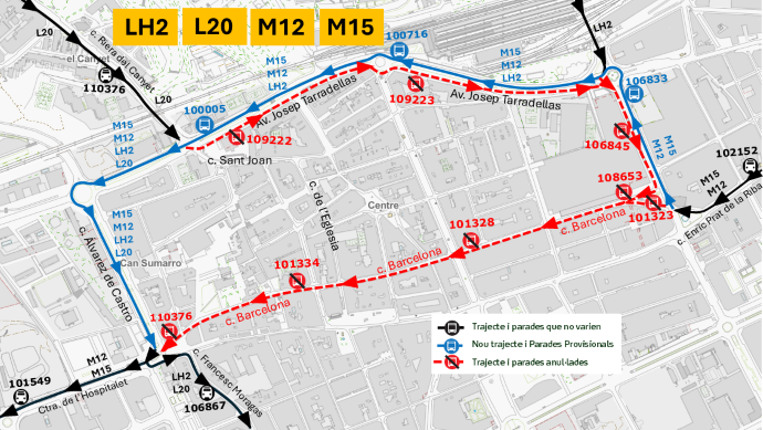 Plànol il·lustratiu. La informació mostrada al plànol es troba descrita al text d'aquesta pàgina.