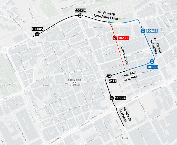 Plànol il·lustratiu. La informació mostrada al plànol es troba descrita al text d'aquesta pàgina.