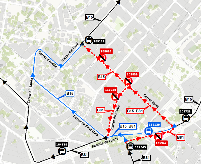 Plànol il·lustratiu. La informació mostrada al plànol es troba descrita al text d'aquesta pàgina.