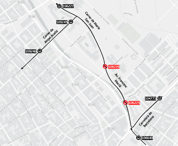 Plànol il·lustratiu. La informació mostrada al plànol es troba descrita al text d'aquesta pàgina.