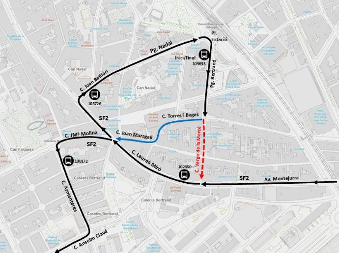 Plànol il·lustratiu. La informació mostrada al plànol es troba descrita al text d'aquesta pàgina.