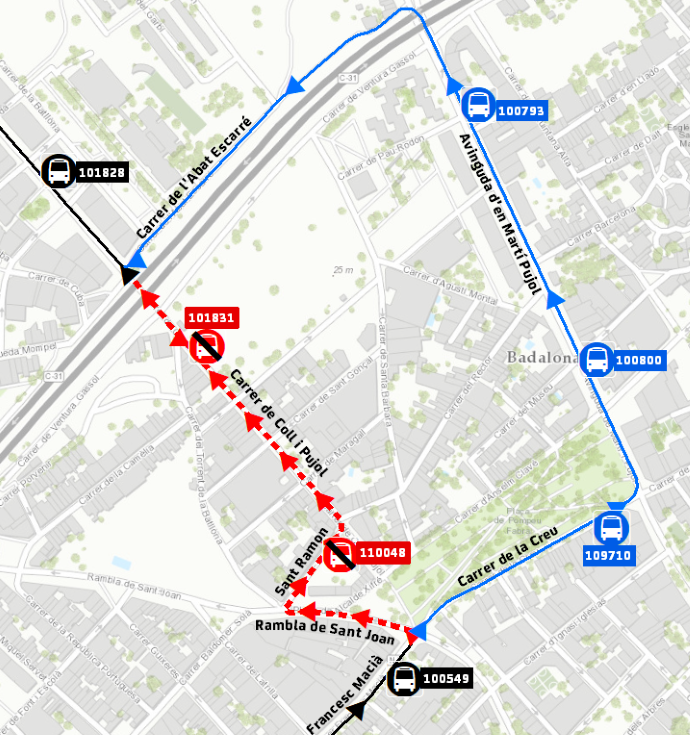 Plànol il·lustratiu. La informació mostrada al plànol es troba descrita al text d'aquesta pàgina.