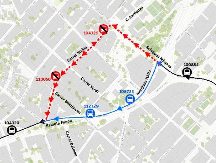 Plànol il·lustratiu. La informació mostrada al plànol es troba descrita al text d'aquesta pàgina.