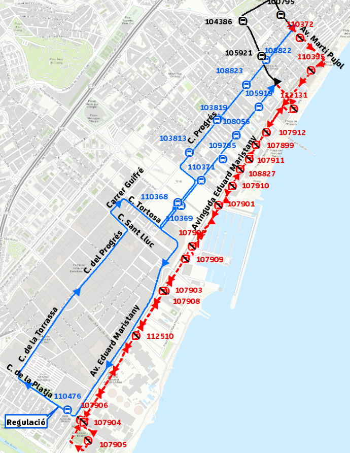 Plànol il·lustratiu. La informació mostrada al plànol es troba descrita al text d'aquesta pàgina.