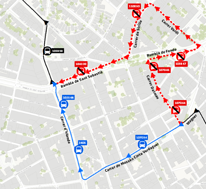 Plànol il·lustratiu. La informació mostrada al plànol es troba descrita al text d'aquesta pàgina.