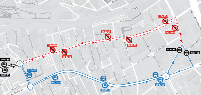 Plànol il·lustratiu. La informació mostrada al plànol es troba descrita al text d'aquesta pàgina.